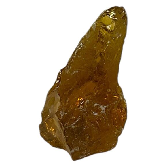 Amber Translucent Art Glass Cullet Slag Glass #5M13 - Picture 5 of 7